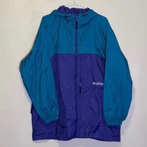 Vintage 1998 packable Columbia rain jacket, women's XL, Excellent condition